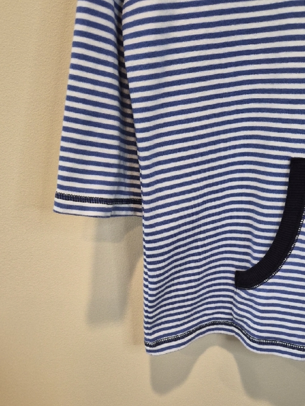 Karen Scott Navy & White Striped Hooded Knit Pullover - Picture 4 of 10